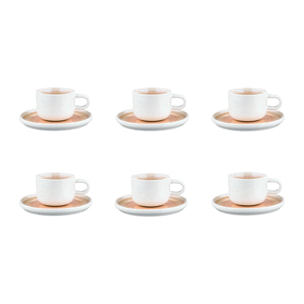 Tasse 20cl et soucoupe Ø15cm OXYGEN - 12 pièces - Rose poudre