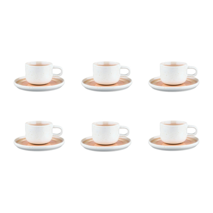 Tasse 20cl et soucoupe Ø15cm OXYGEN - 12 pièces - Rose poudre