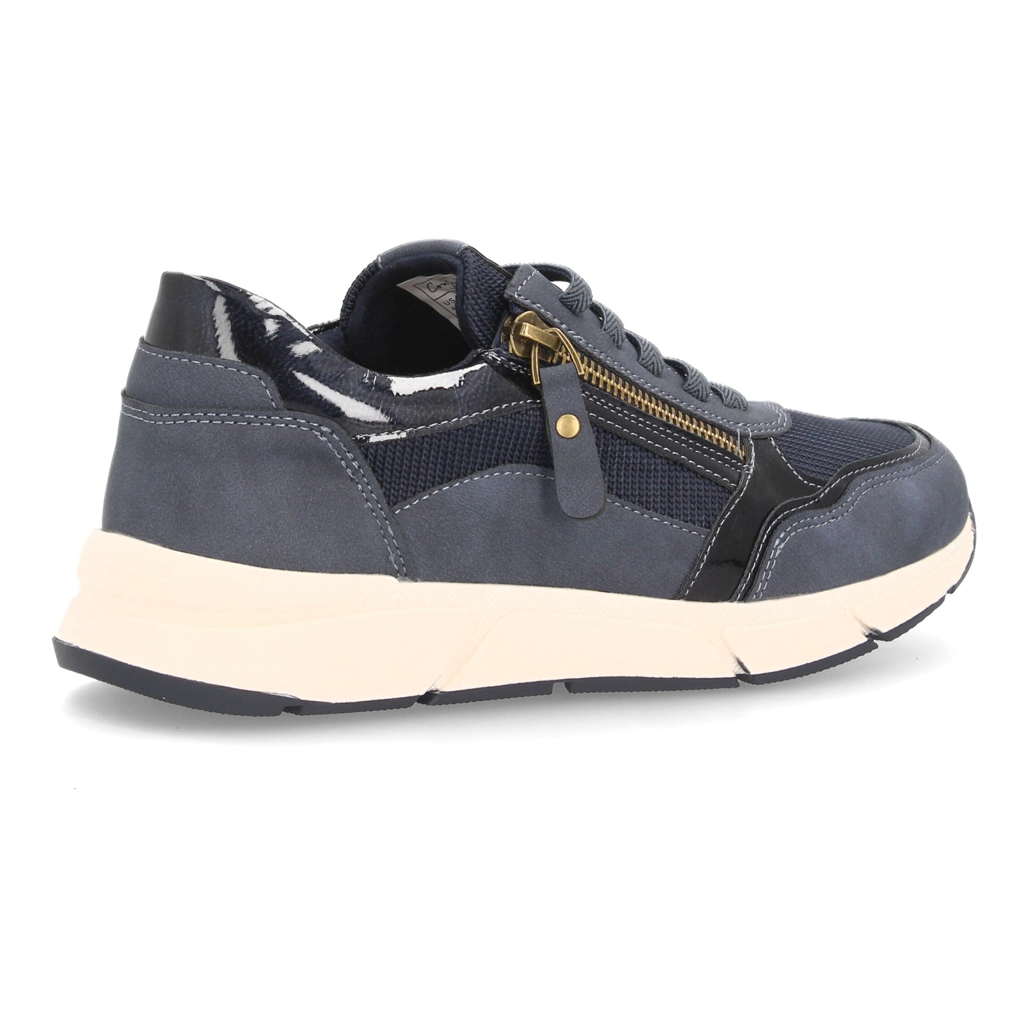 Zapatillas deportivas con cremallera lateral para mujer