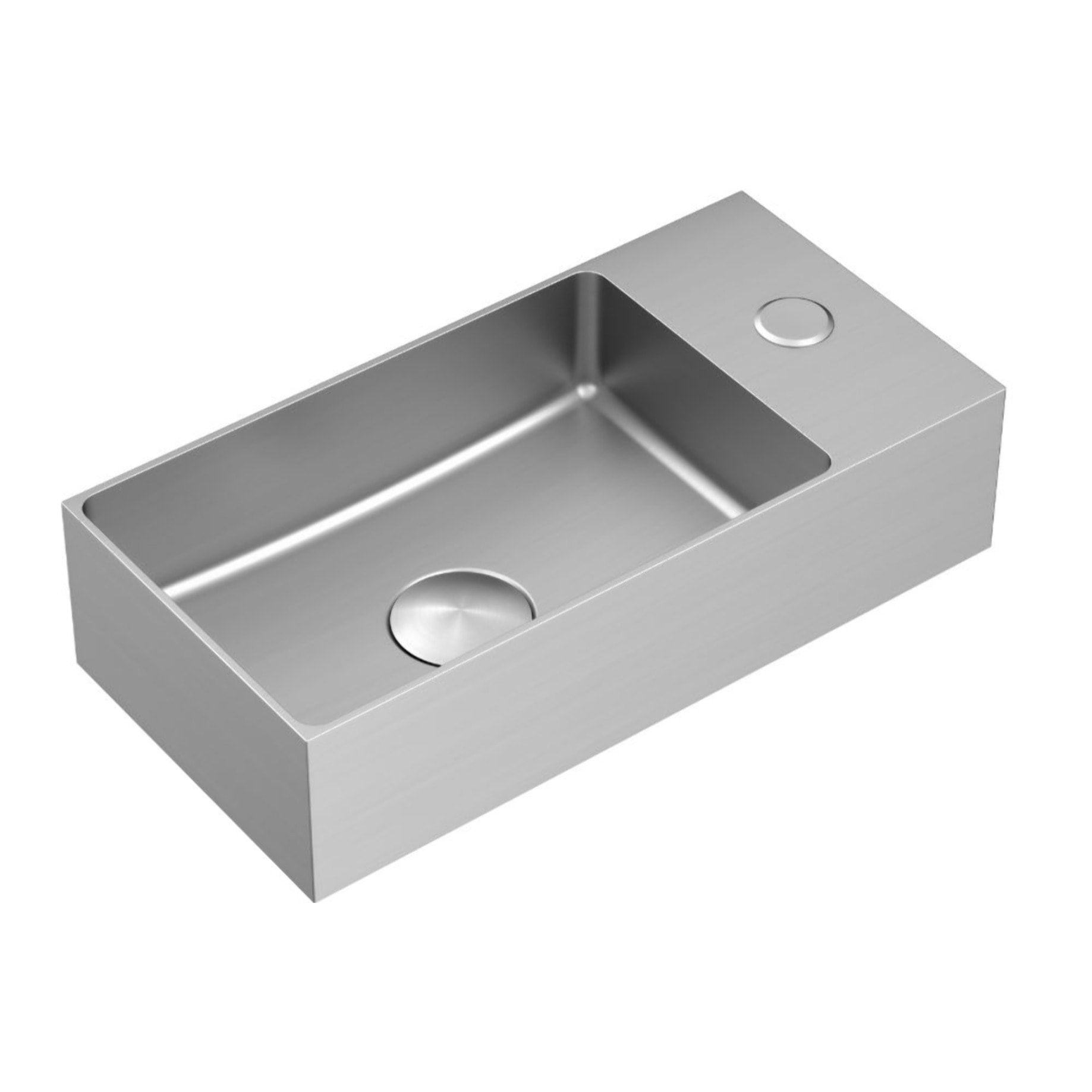 Aurum Lave mains en Acier Inoxydable 304, 36x18x9cm, Chrome brossé (SATAUR3618BS)