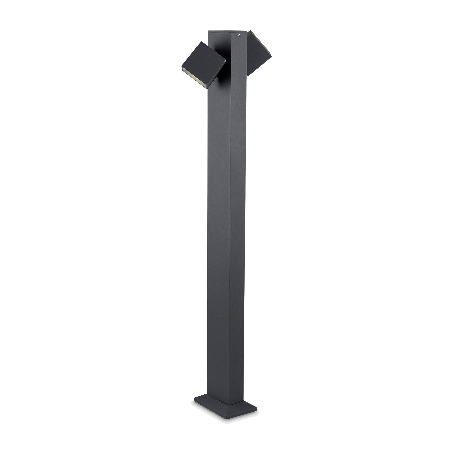 LEDS C4 Baliza Ip65 Cubus Bollard Led 22W Blanco Cálido - 3000K On-Off Gris Urbano 1031