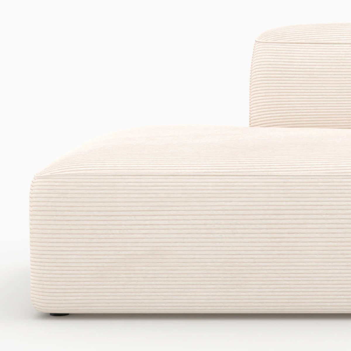 Canapé d'angle droit modulable en velours côtelé 4 places - Mina