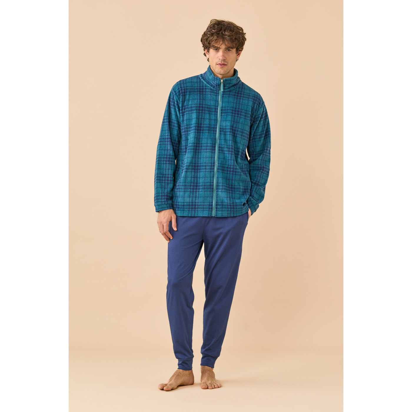 Giacca uomo micropile articolo scozzese. Noidinotte