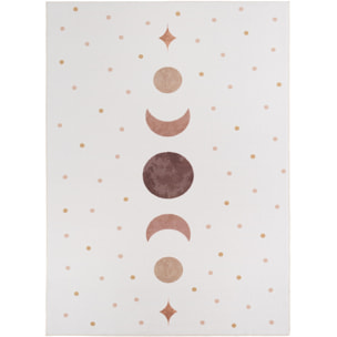 COCO - Tapis enfant crème lavable à motif lune