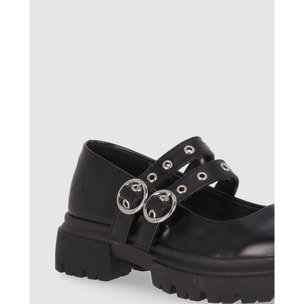 Zapatos - Negro/Pu - Tacón: Bajo