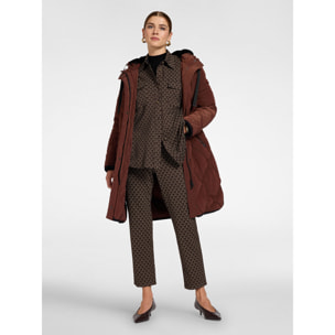 Elena Mirò - Pantaloni dritti jacquard - Marrone