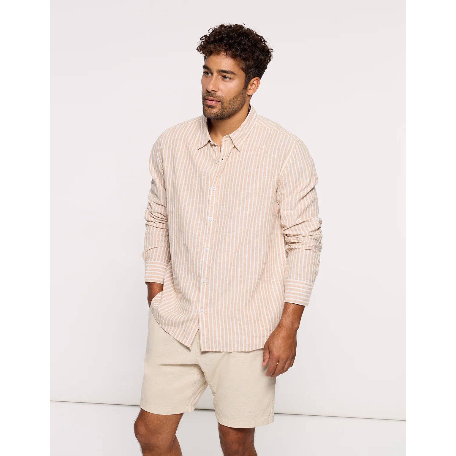 Camisa Rayas Manga Larga Arena - Ciclone