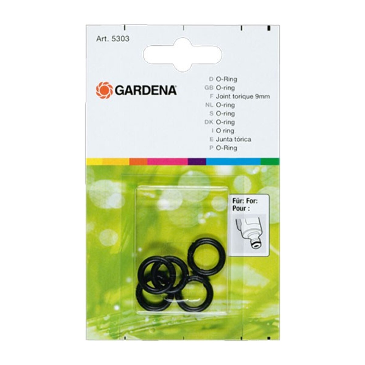 Jeu de 5 joints toriques GARDENA pour embouts et raccords - 5303-20