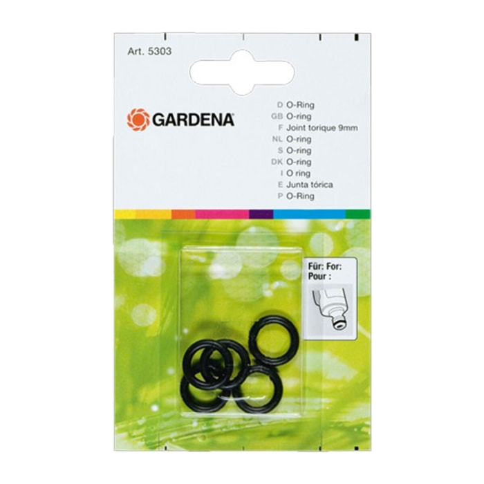 Jeu de 5 joints toriques GARDENA pour embouts et raccords - 5303-20