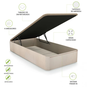 Canapé básico 90x190 cm en artic Luxury 3D Artic