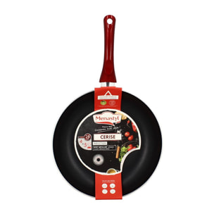 Poêle antiadhésive en aluminium 28cm - tous feux CERISE