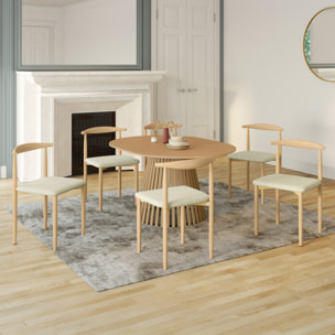 Chaises Adam effet bois