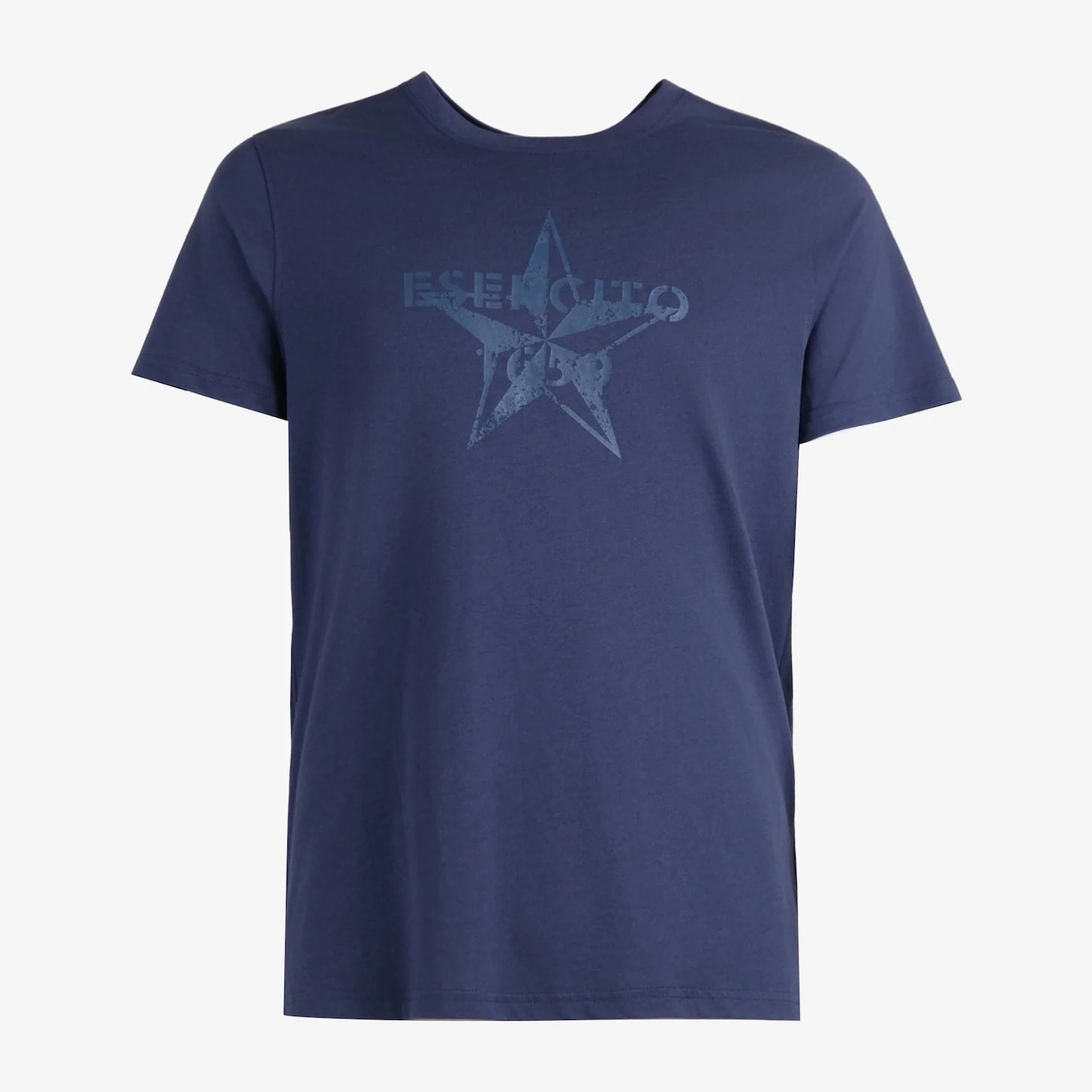 T-shirt Esercito blu in cotone uomo