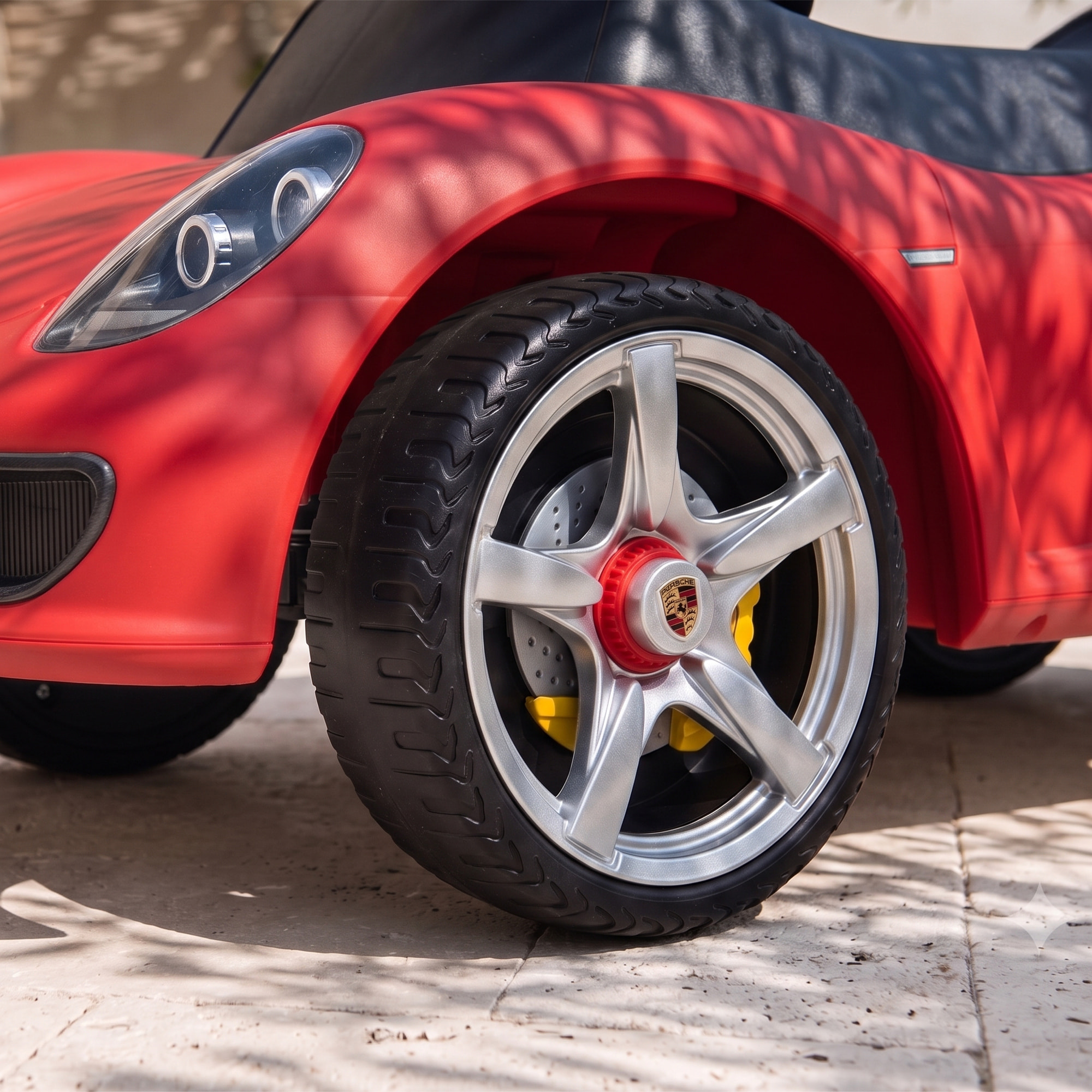 Correpasillos para Bebés de 18 a 36 Meses, Licencia de Porsche, Coche sin Pedales con 2 Faros, Bocina, Sonido de Arranque, para Interior y Exterior, 63x28,5x38 cm, Rojo
