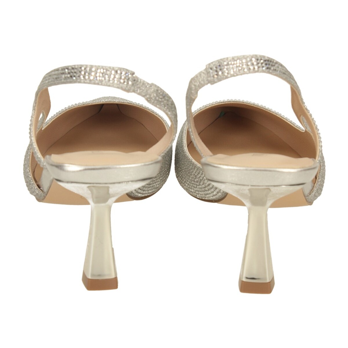 Décolleté sling back Donna Tata Italia Argentato