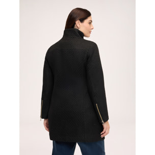 Fiorella Rubino - Cappotto con chiusura a cerniera - Nero
