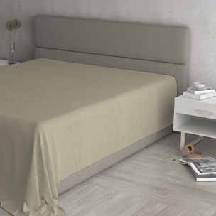 LENZUOLO SOPRA MAX COLOR, 100% Cotone, Tinta Unita, Made in Italy - TORTORA