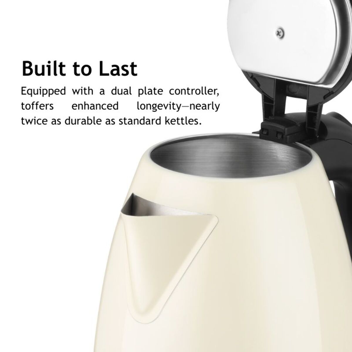 Bouilloire électrique 1.8L inox sans fil Crème Hagen HA5525-CRM