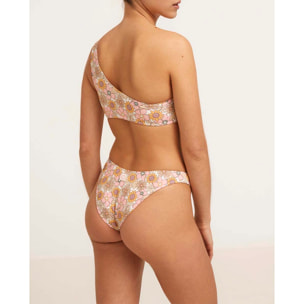 Braga de bikini en forma de V con estampado de flores
