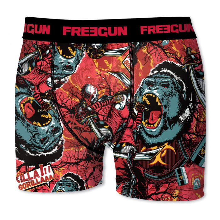 Calzoncillo boxer freegun color rojo para niño