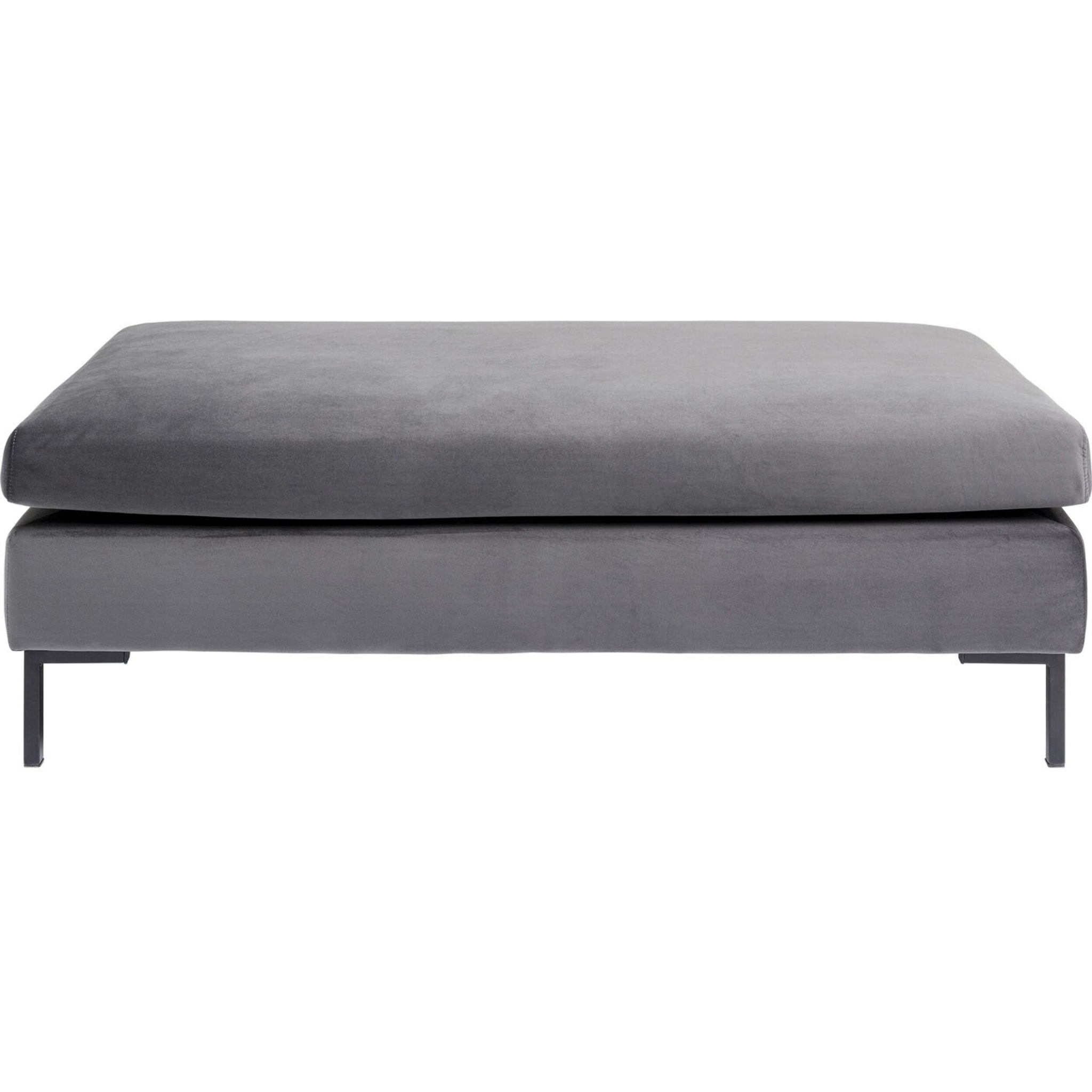 Pouf Gianni velours gris Kare Design
