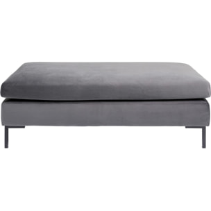 Pouf Gianni velours gris Kare Design