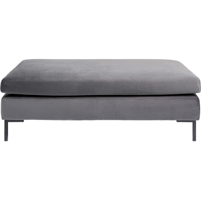 Pouf Gianni velours gris Kare Design
