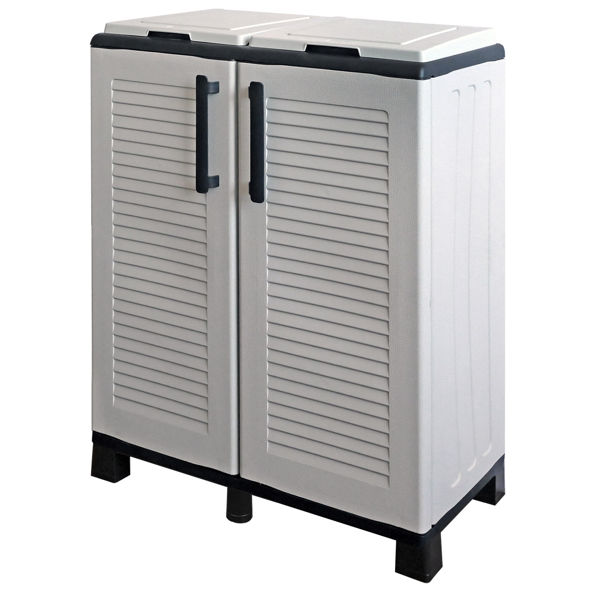 Armario de media altura en polipropileno de la linea eco, práctico para aprovechar al maximo el espacio, l 680 x p370 x h 900 mm.