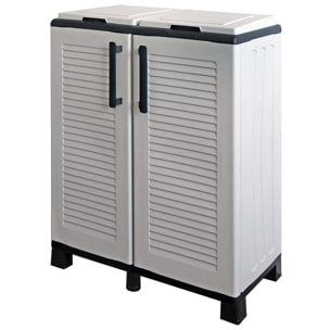 Armario de media altura en polipropileno de la linea eco, práctico para aprovechar al maximo el espacio, l 680 x p370 x h 900 mm.