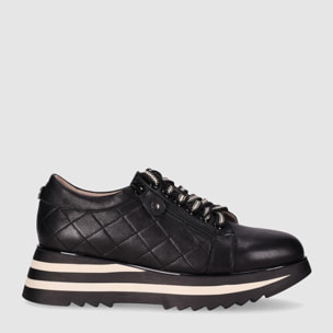 Deportivos de Piel - Negro - Tacón: 5 cm