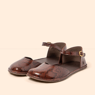 Sandalias N5683 SNAKE CHOCOLATE/ BARE SANDALS color Chocolate