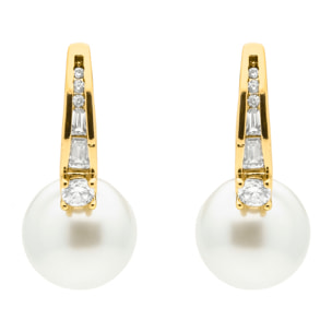 Pendientes Esha acabado oro amarillo 18k