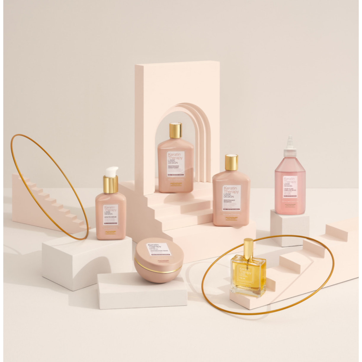 ALFAPARF MILANO Kit Keratin Therapy Lisse Design Shampoo 250ml + Conditioner 250ml + The Oil 50ml