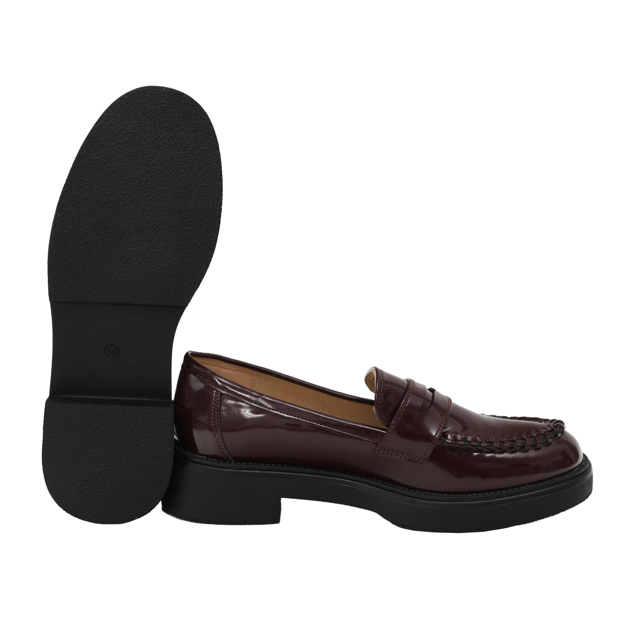 Mocassini con intreccio- tacco 4,5 cm