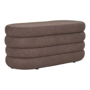 Panca contenitore Dartford in teddy marrone 103 cm