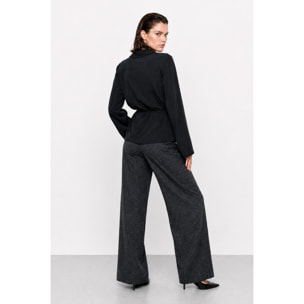 Kocca - Blusa a portafoglio in viscosa con scollo a V e ruches Donna