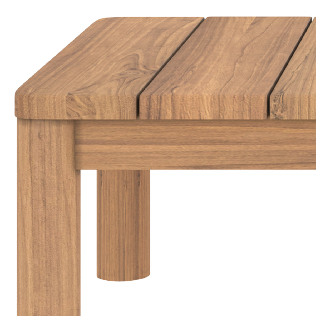Table basse rectangulaire de jardin en bois de teck massif - Nadila