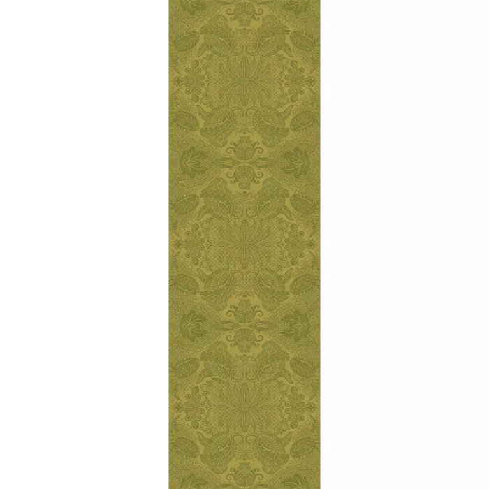 Chemin de table pur coton motif jacquard or Mille isaphire vermeil