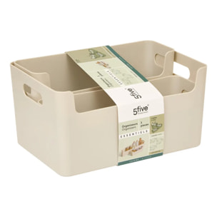 Organiseur Essentiels L25,4/25,5/26,3cm beige 3 pièces
