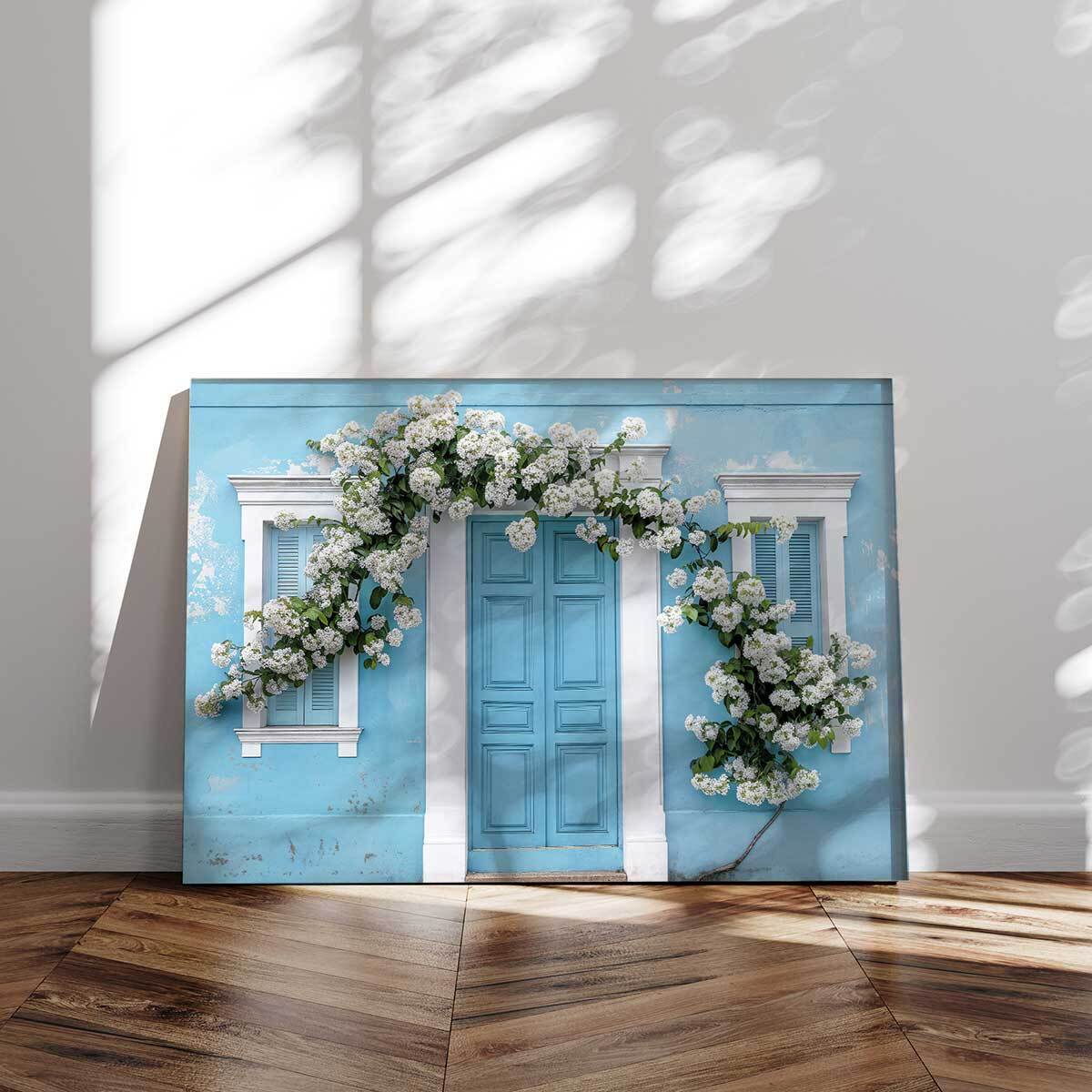 Tableau architecture Façade bleue Olinda Tableau alu Dibond