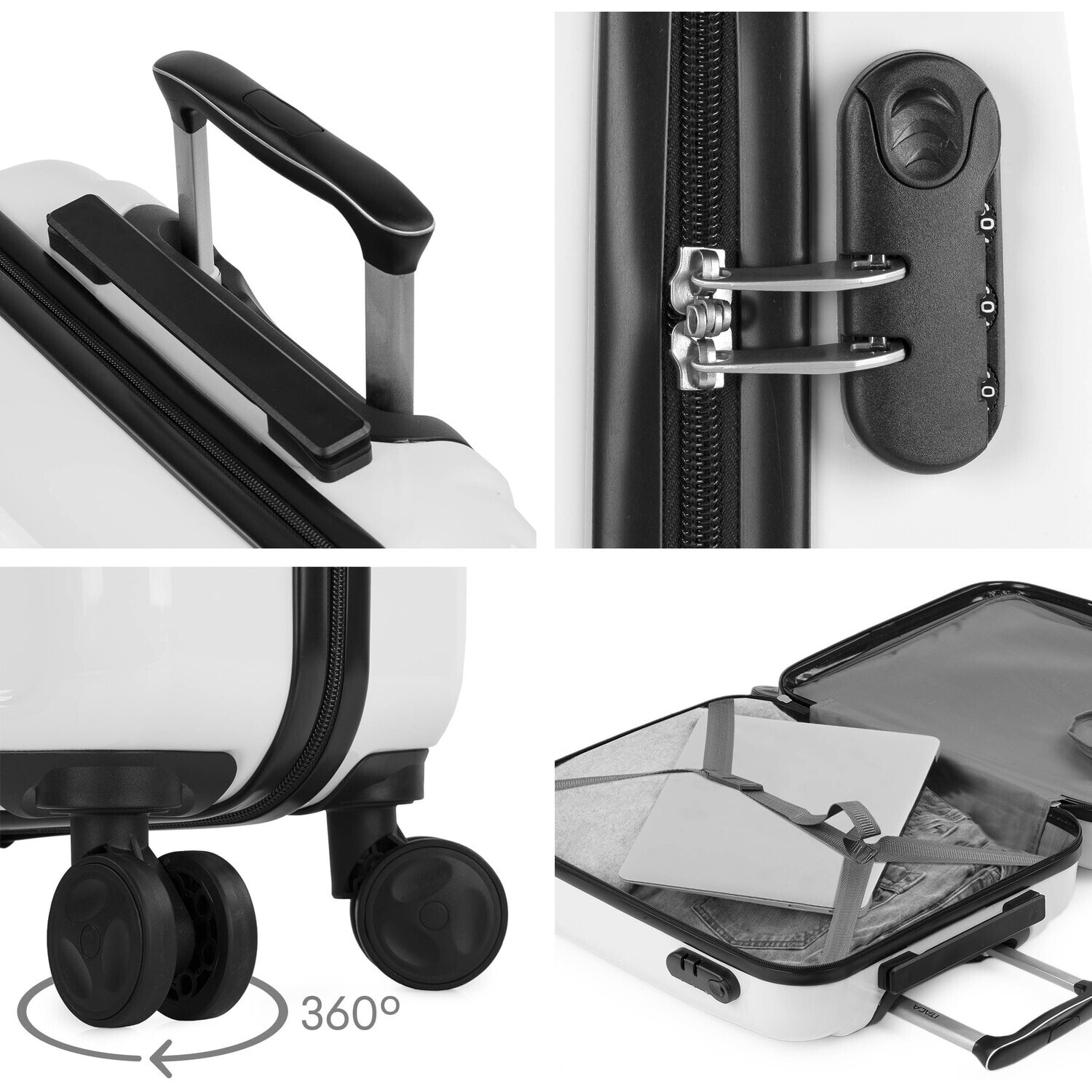 Juego De Maletas Itaca Stickers Blanco