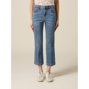 Oltre - Jeans flare stone washed - Blu