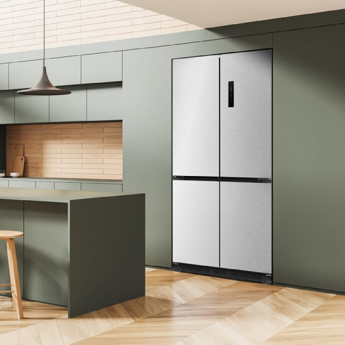 Cecotec Frigorífico semi-integrable 4 puertas Bolero CoolMarket 4D 466 SBI Inox