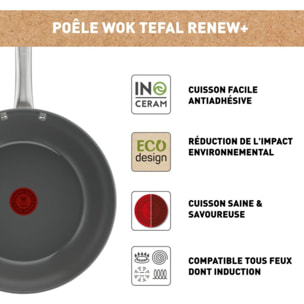 Wok TEFAL Manche fixe Renew+ 28cm C4241953