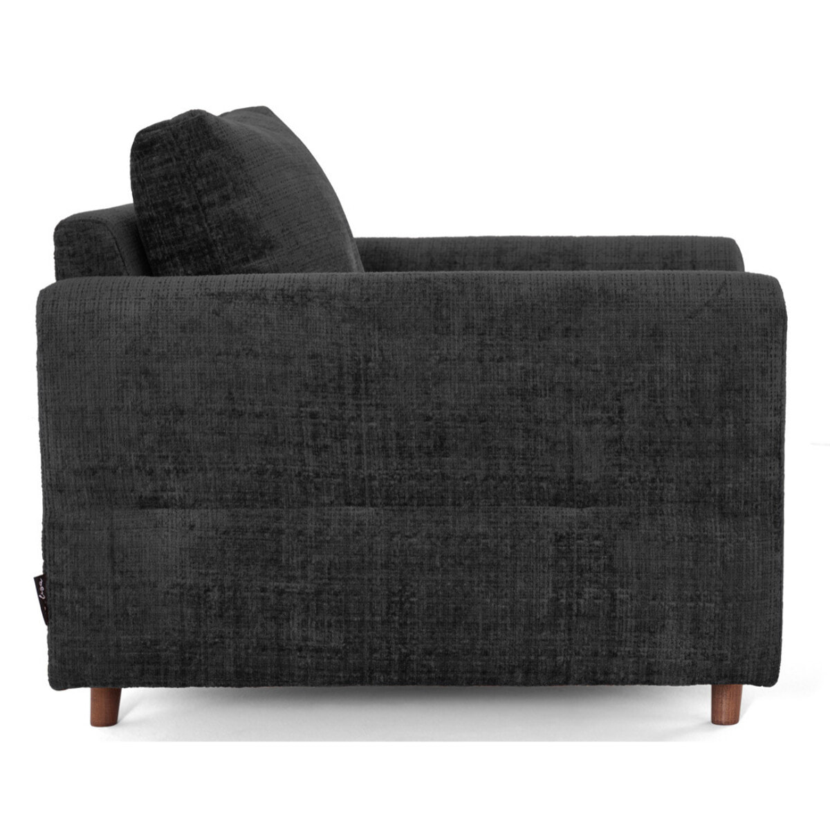 Rune - fauteuil en velours texturé - Gris Anthracite