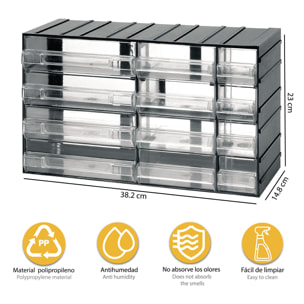 Unidad de almacenamiento modular con 12 cajones, Artplast