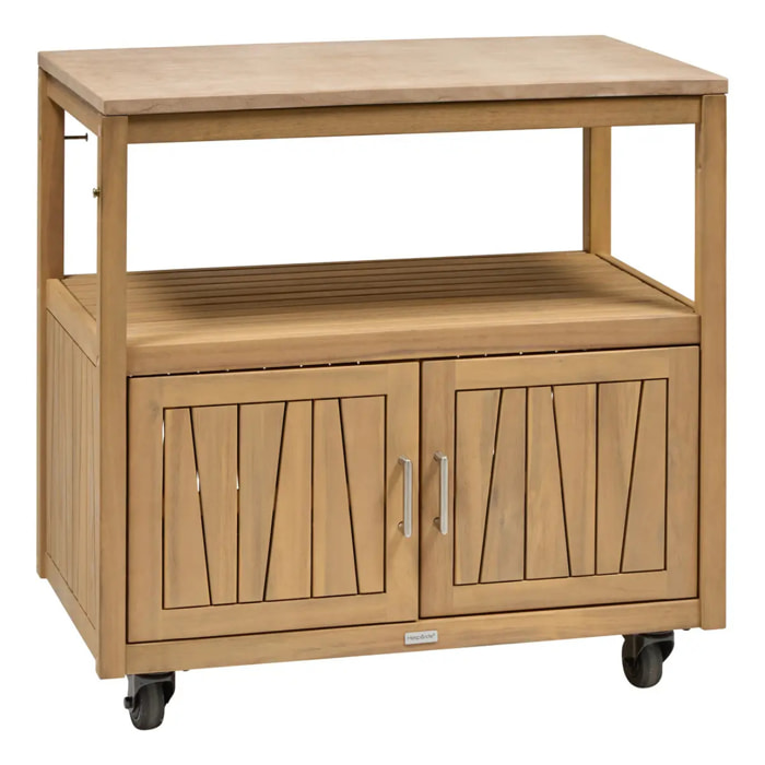 Module de cuisine d'été Lodgia 2 portes 50x87cm bois d'acacia
