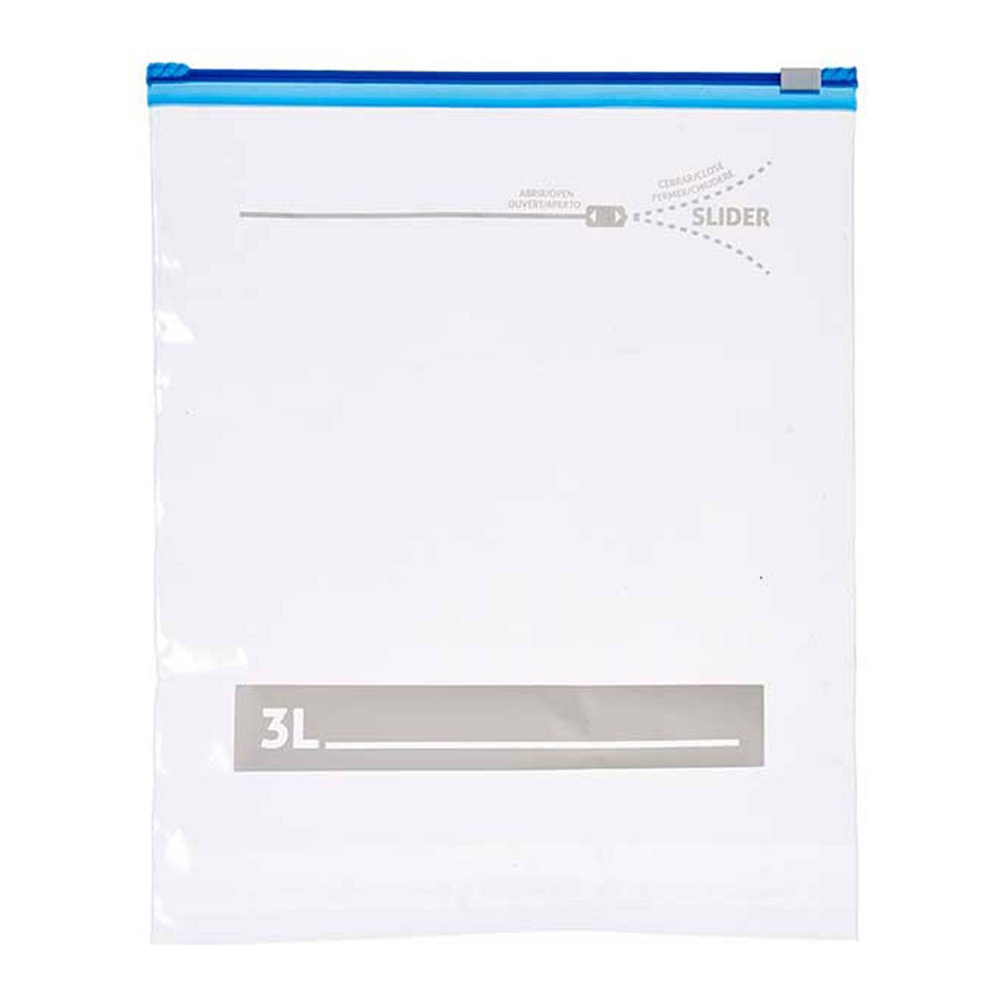 Bolsa multiusos zip deslizador 15uds 3l colección leknes