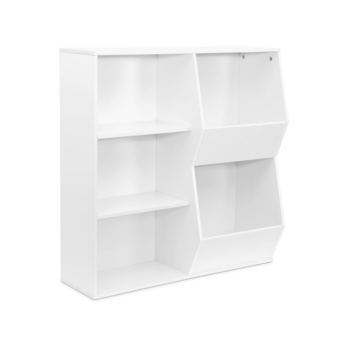 Meuble de rangement enfant blanc. 4 étagères