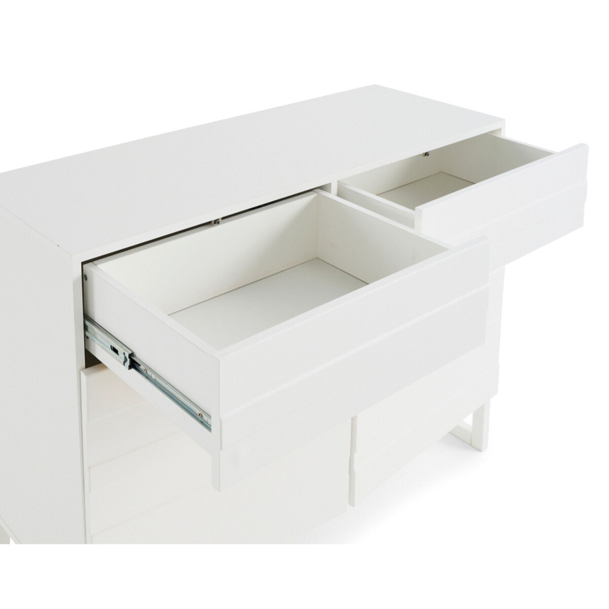Sofia - buffet bas - blanc mat - 2 portes et 2 tiroirs - 110 cm - Blanc